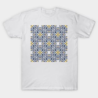 Blue Portuguese tile pattern T-Shirt